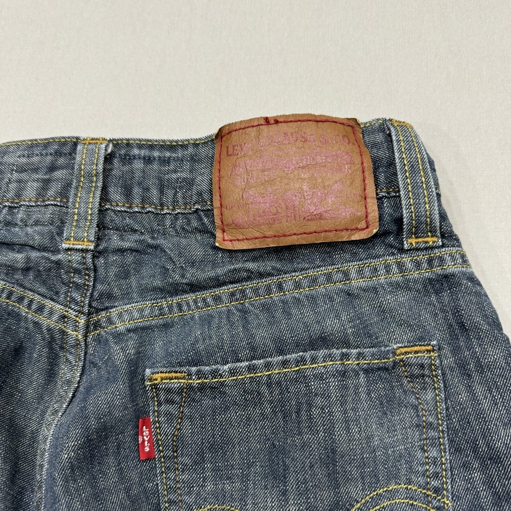 Levis Jeans Mens 29x32 Blue 511 Skinny Medium Wash Denim Pockets Logo Workwear - Picture 6 of 8